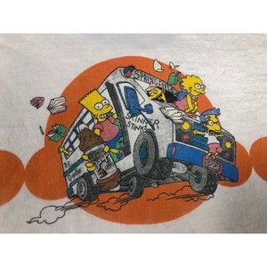 Vintage 1995 Barq’s Root Beer Bart Simpson’s First Class Ride Promo Shirt